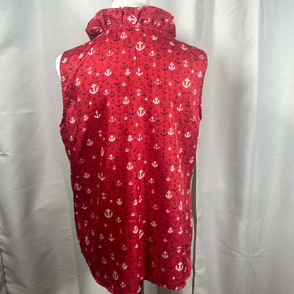 Talbots Red Anchor Print Skirt - Picture 3 of 5